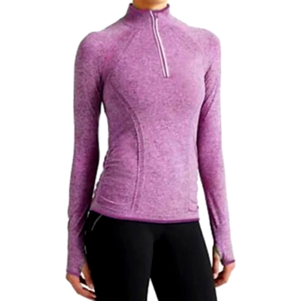 Athleta Purple Long Sleeve Fastest Track 1/4 Zip Pullover Sweatshirt Top Small
